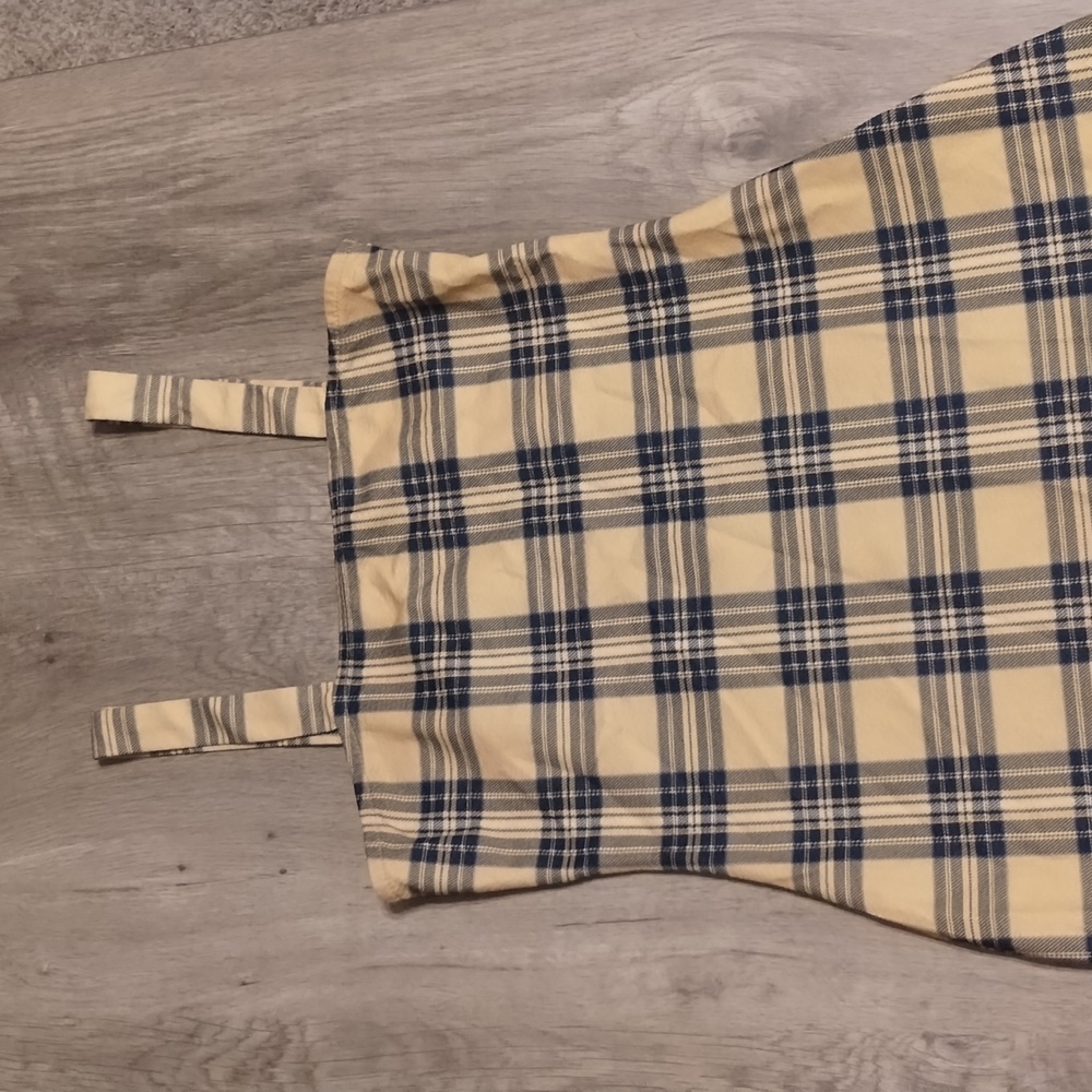 Plaid yellow and black dress